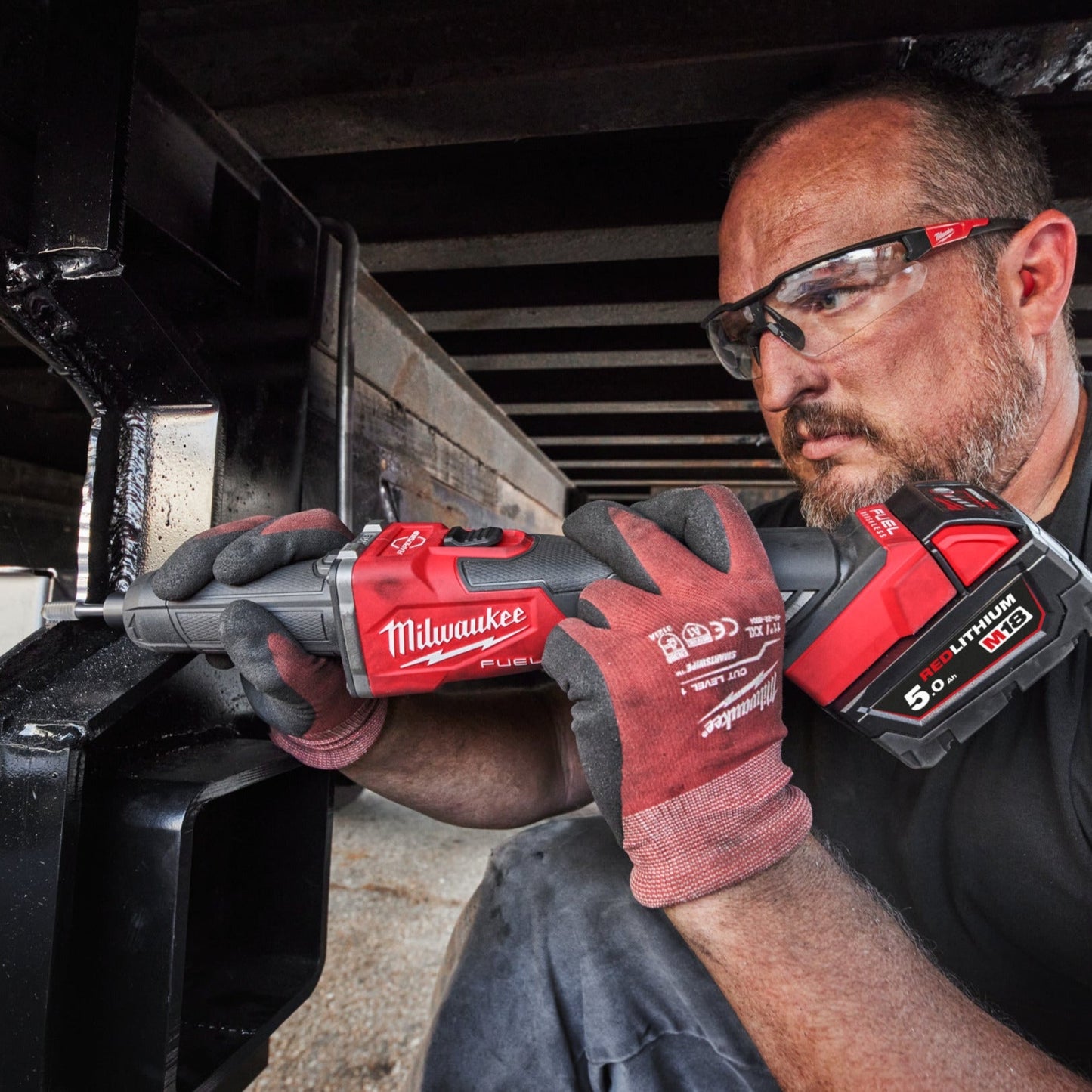 Milwaukee M18 FDGRB-0X FUEL meuleuse droite avec interrupteur à glissière