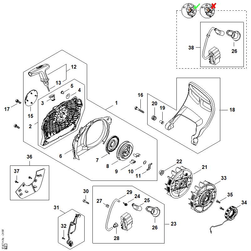 STIHL 00004481206 - Lead retainer