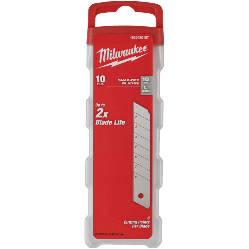 Milwaukee Lames sécables de rechange pour cutter - 18 mm - Lot de 10