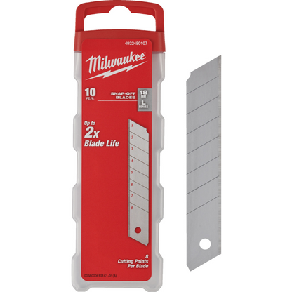 Milwaukee Lames sécables de rechange pour cutter - 18 mm - Lot de 10