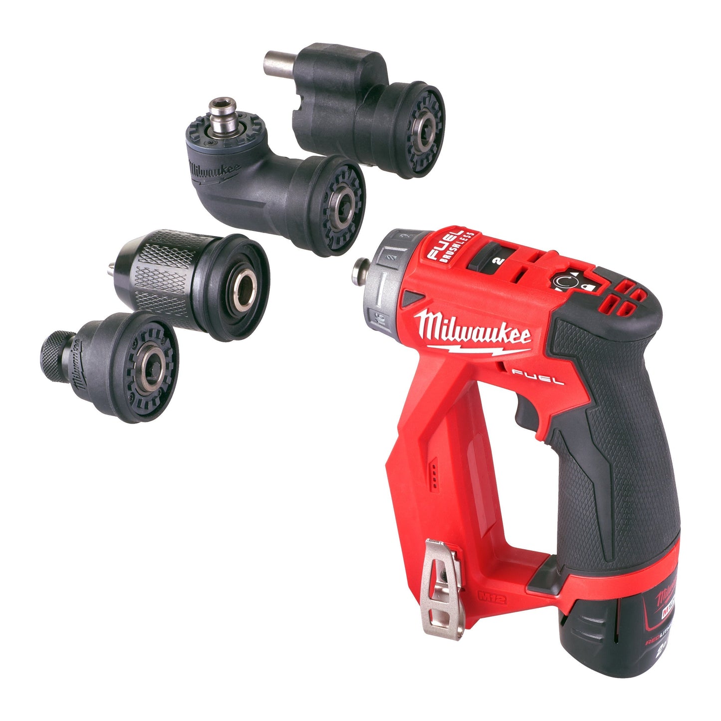 Milwaukee M12 FUEL™ FDDXKIT-202X Perceuse-visseuse sans fil à tête interchangeable