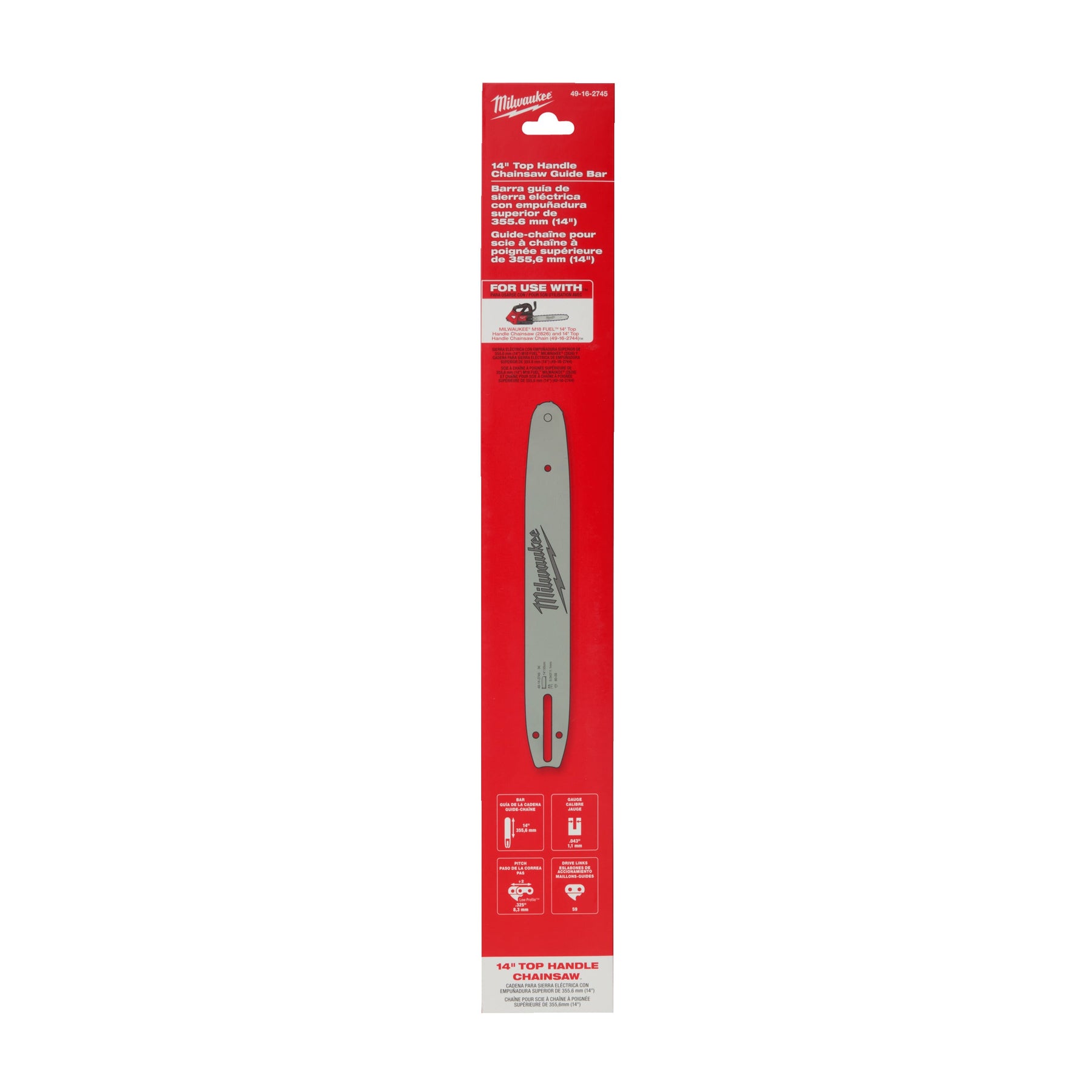 Milwaukee M18 FTHCHS35 Guide-chaîne .325 - 35 cm