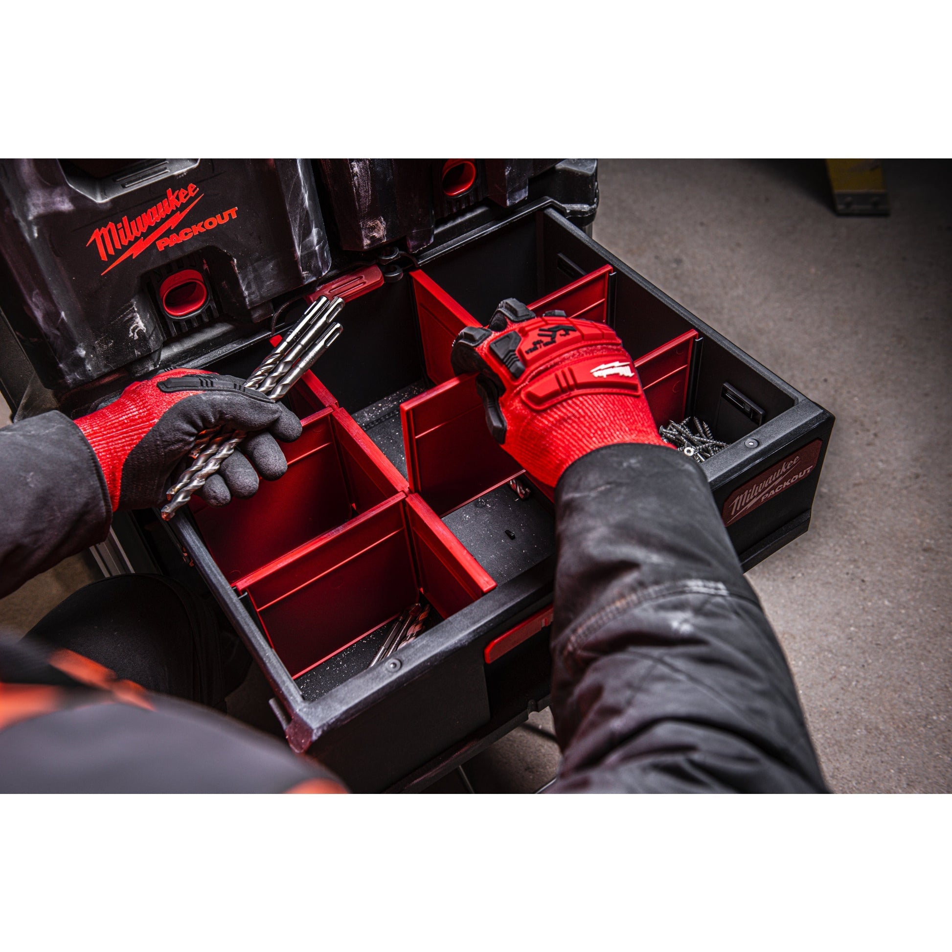 Milwaukee PACKOUT™ Coffret à outils - 2 tiroirs