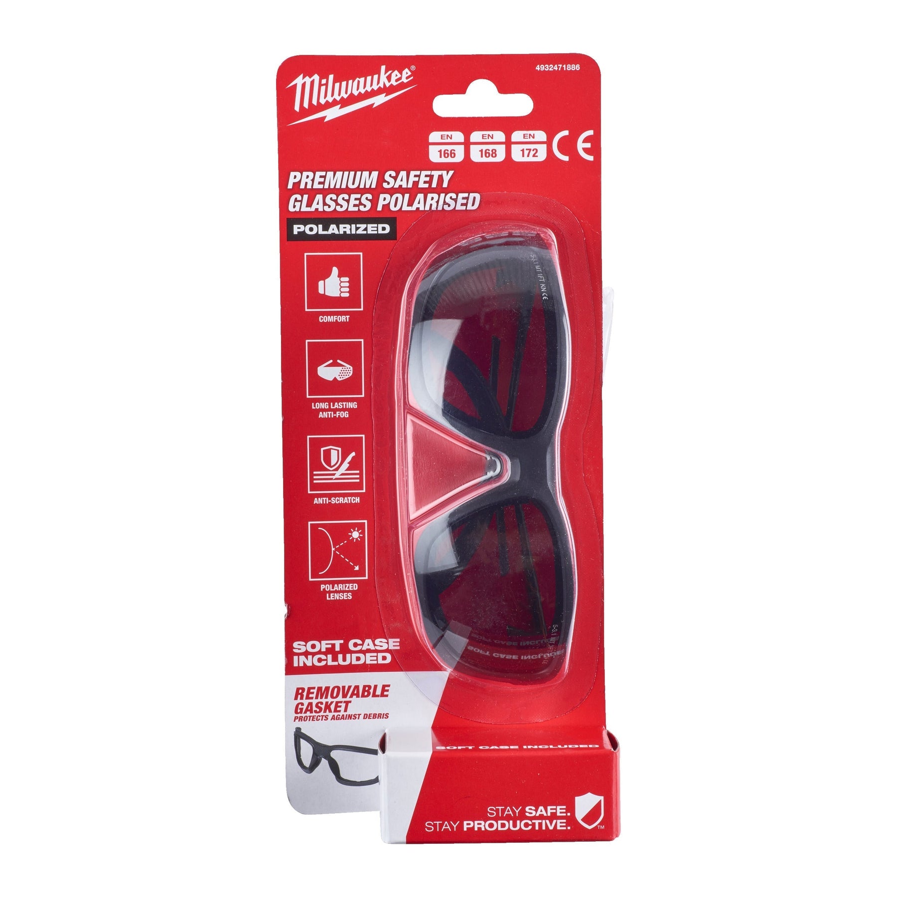 Lunettes de protection Premium Milwaukee polarisées avec joint