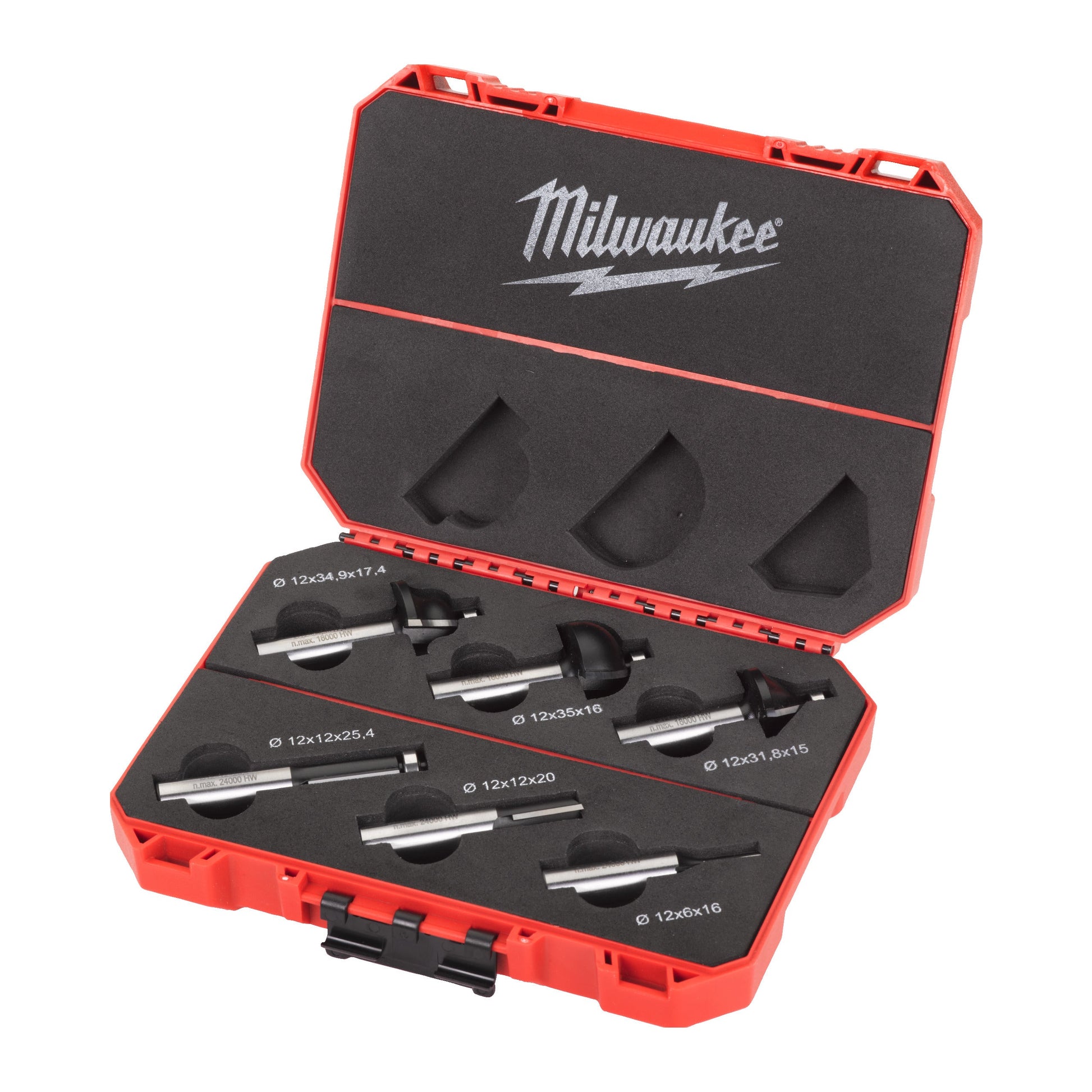 Milwaukee Coffret de fraises pour défonceuse - 6 pièces