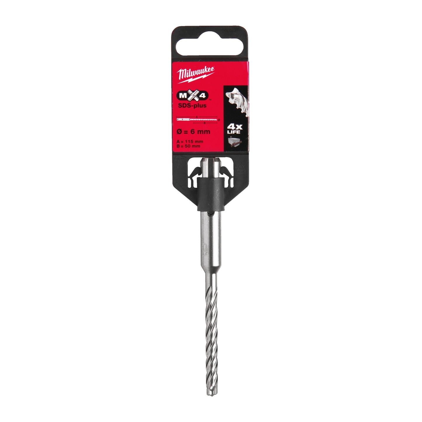 Milwaukee Foret SDS-Plus MX4 - 6 x 115 mm
