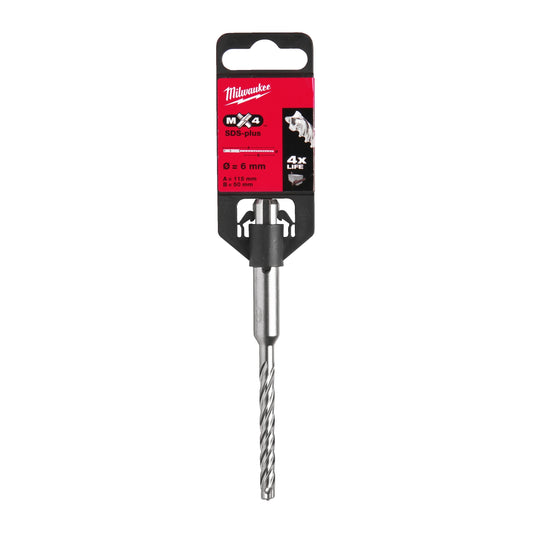 Milwaukee Foret SDS-Plus MX4 - 6 x 115 mm