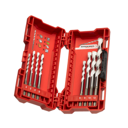 Milwaukee SHOCKWAVE EMEA Coffret de forets multi-matériaux - 4/5/5/6/6/8/10/12