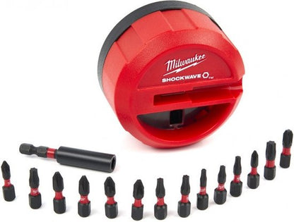 Milwaukee Shockwave Impact Duty Coffret de 15 embouts de vissage