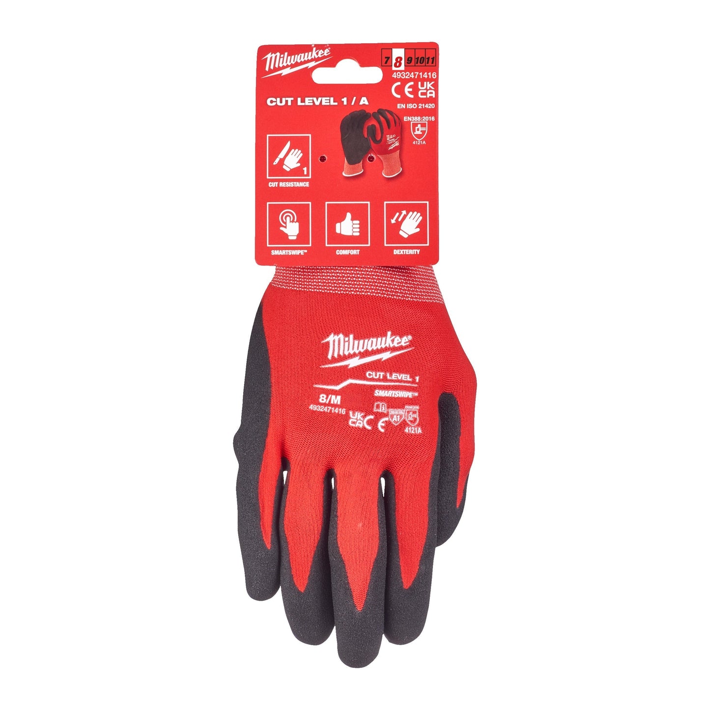 Gants anti-coupure Milwaukee classe A - 8/M - 1 paire