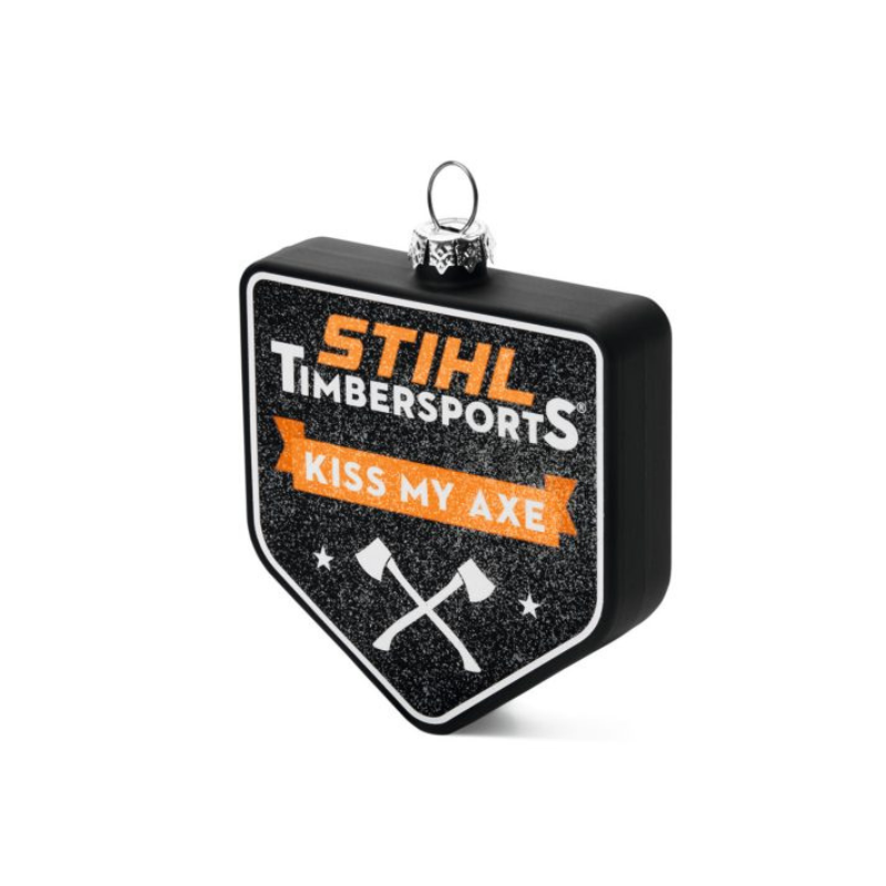 STIHL Boule de Noël "Kiss My Axe"