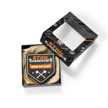 STIHL Boule de Noël "Kiss My Axe"