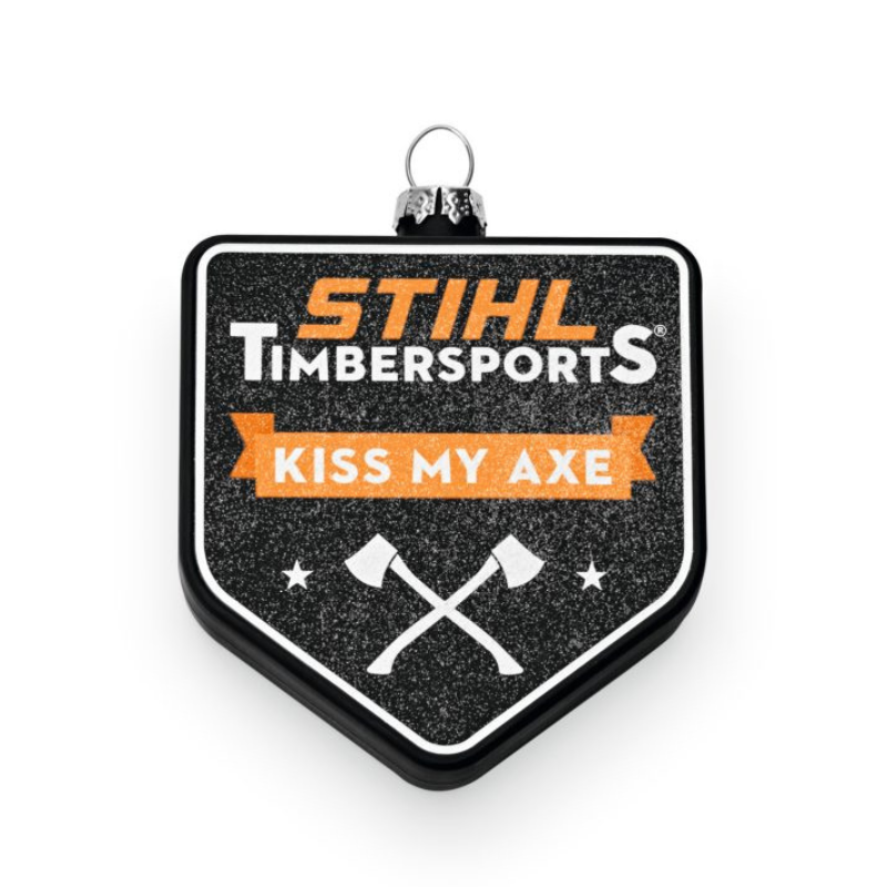STIHL Boule de Noël "Kiss My Axe"