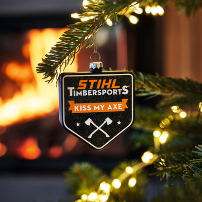STIHL Boule de Noël "Kiss My Axe"