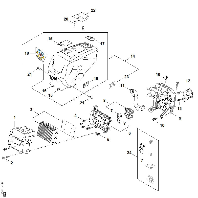 STIHL 00009677238 - Warning pictogram Filler cap