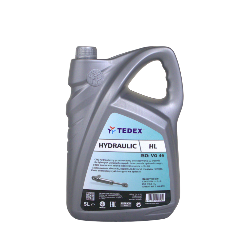 Tedex HYDRAULIC Huile hydraulique ISO HL VG 46 - 5 litres