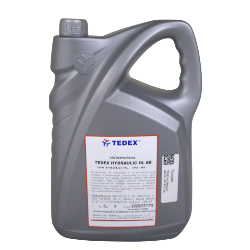 Tedex HYDRAULIC Huile hydraulique ISO : HL, VG : 68 - 5 litres