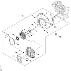 STIHL 00041904002 - Rewind starter assy.