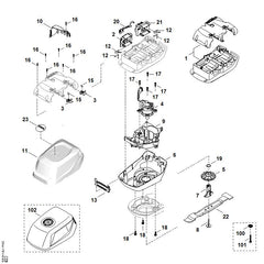 STIHL 00004009400 - Battery compartment