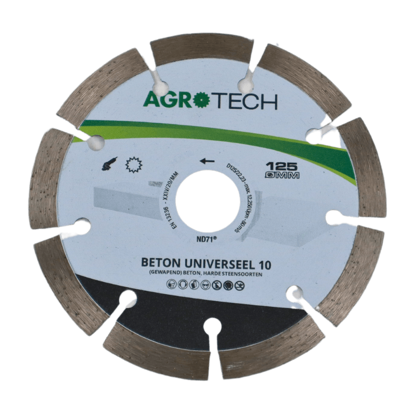 AgroTech Disque diamant de tronçonnage UNI - Alésage 22,33 mm - 125