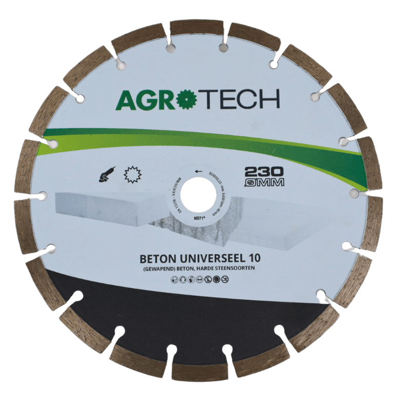 AgroTech Disque diamant de tronçonnage UNI - Alésage 22,33 mm - 230 mm
