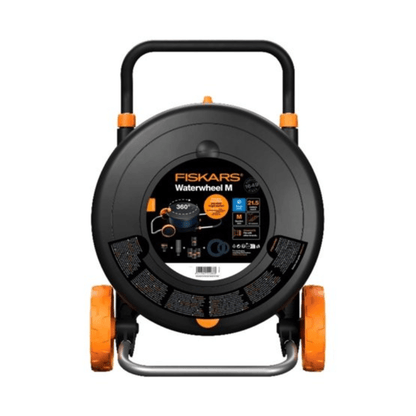 Fiskars Dévidoir d'arrosage M avec roues, tuyau 20 m inclus