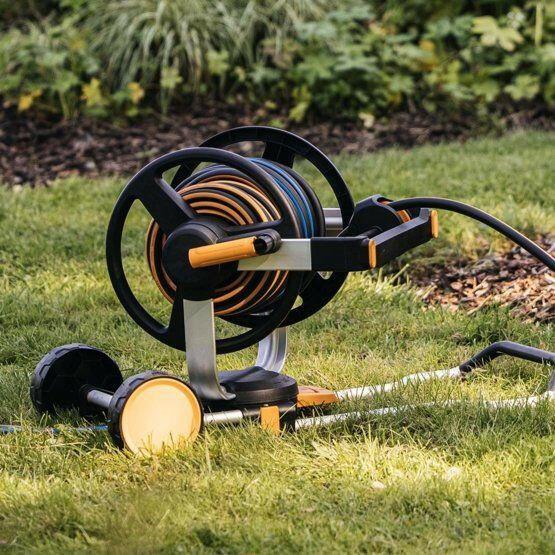 Fiskars Dévidoir de tuyau XL manuel avec roues - sans tuyau