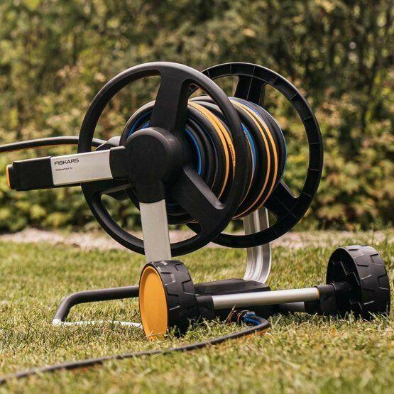 Fiskars Dévidoir de tuyau XL manuel avec roues - sans tuyau