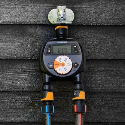 Fiskars Programmateur d’arrosage à double sortie