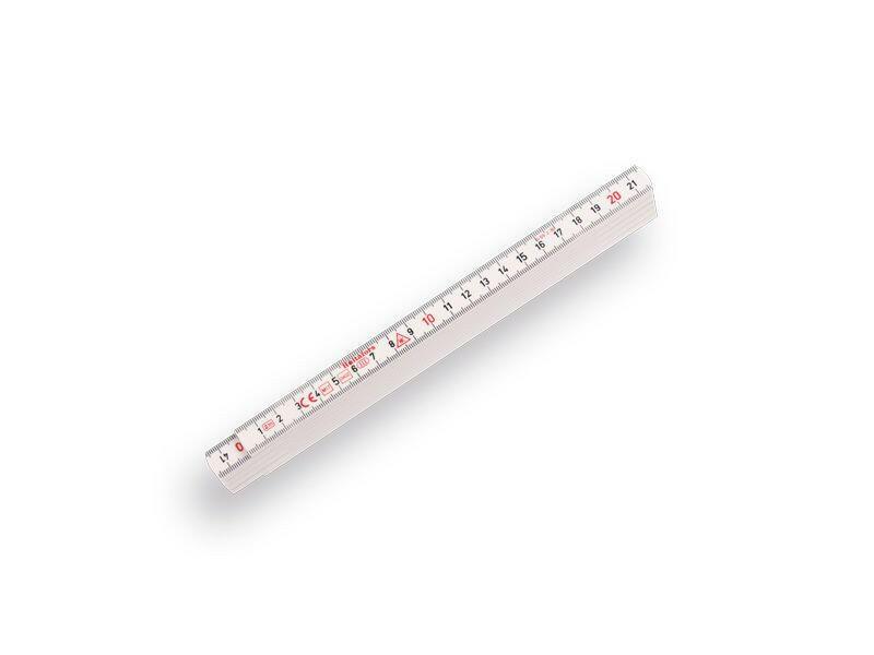 Hultafors Mètre pliant 2 m en fibre de verre – blanc