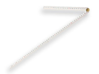 Hultafors Mètre pliant en fibre de verre blanc - 1 m