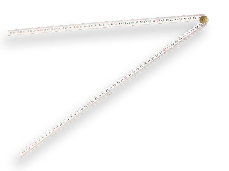 Hultafors Mètre pliant en fibre de verre blanc - 1 m