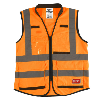 Gilet de sécurité haute visibilité Milwaukee Premium - Orange