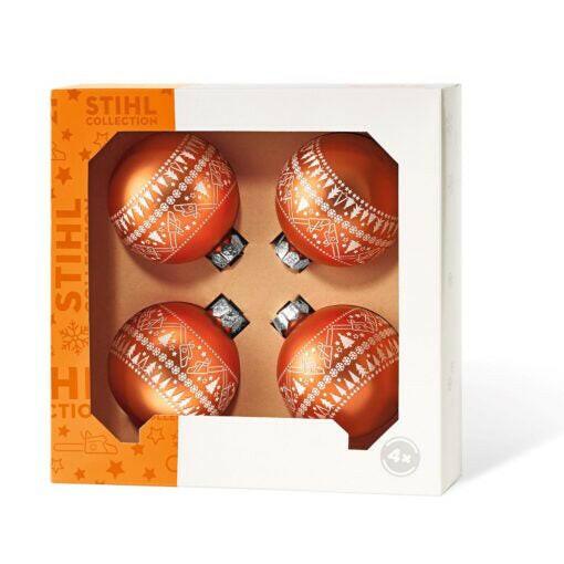 STIHL Boules de Noël - Set de 4