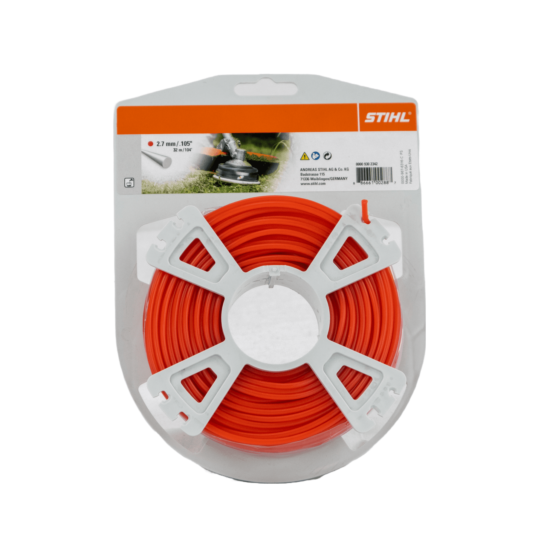 Fil de coupe STIHL rond - 2,7 mm - 9 mètres
