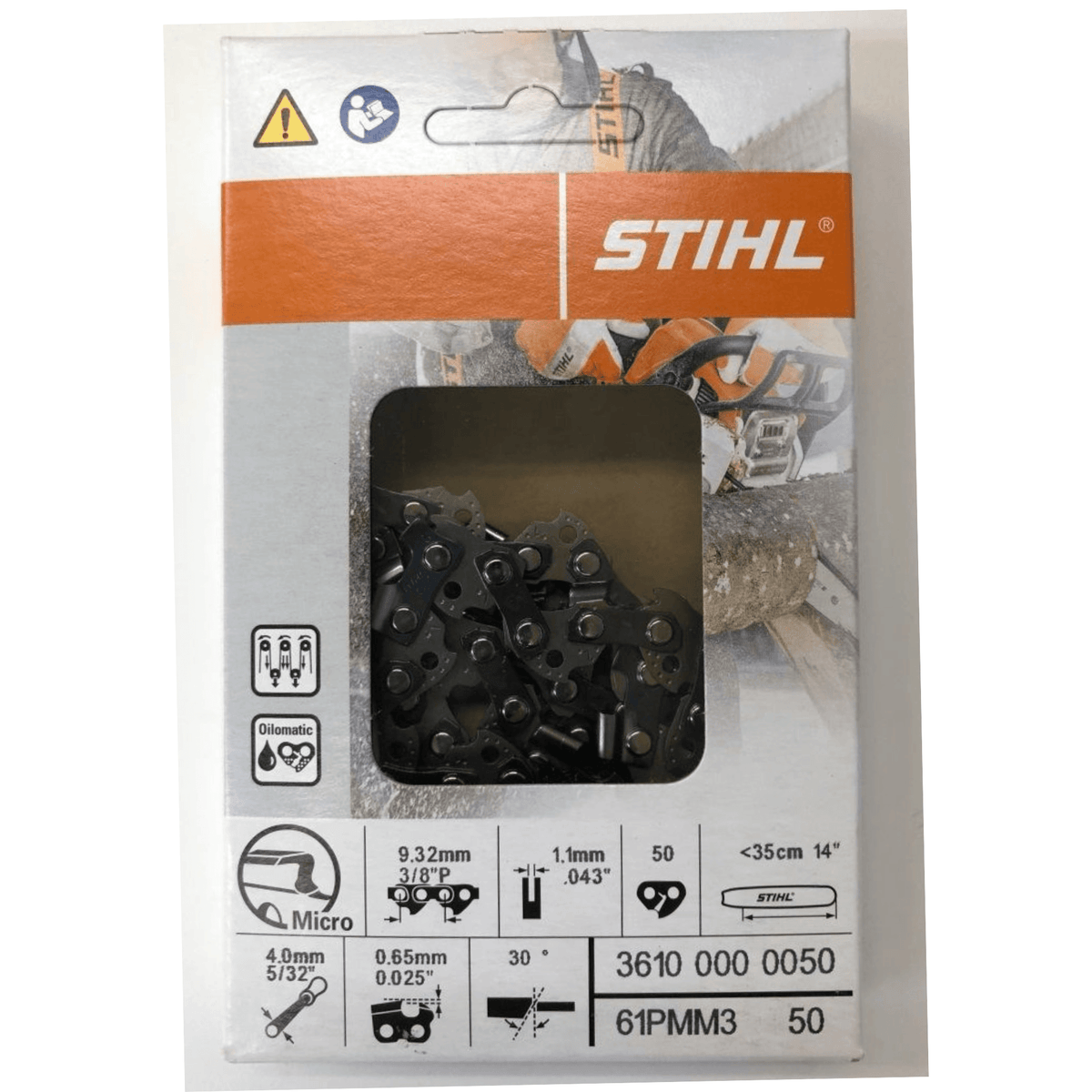 STIHL Säbelsägekette 3/8 Zoll – 35 Cm, 50 TG, PMM3 – Perfekt Für Deine Motorsäge