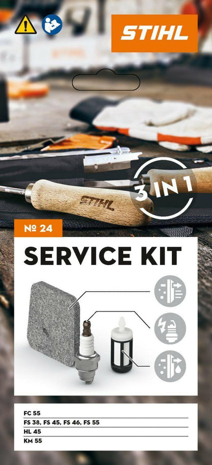 STIHL Service Kit 24 pour FS 55, FS 38 (hors 2‑MIX), FS 45, FS 46, FS 55, HL 45 & KM 55