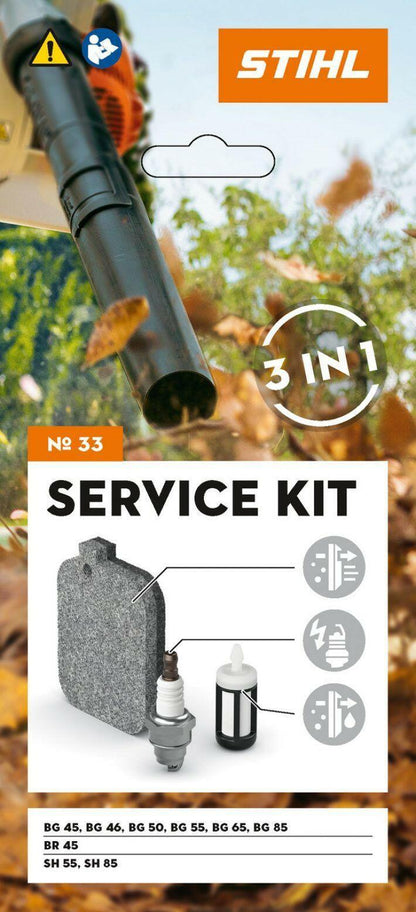 STIHL Service Kit 33 pour BG 45 à BG 85, BR 45, SH 55 & SH 85