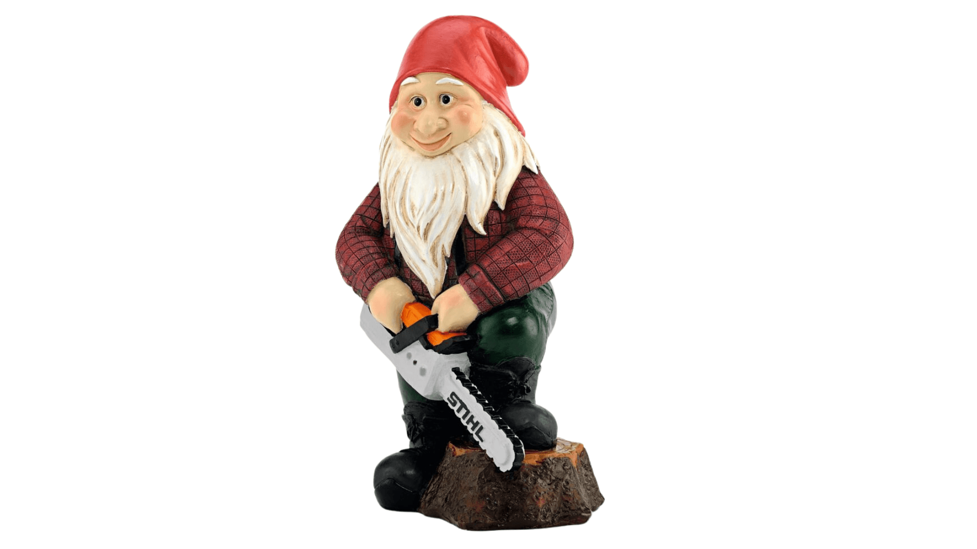 STIHL Nain de jardin avec tronçonneuse